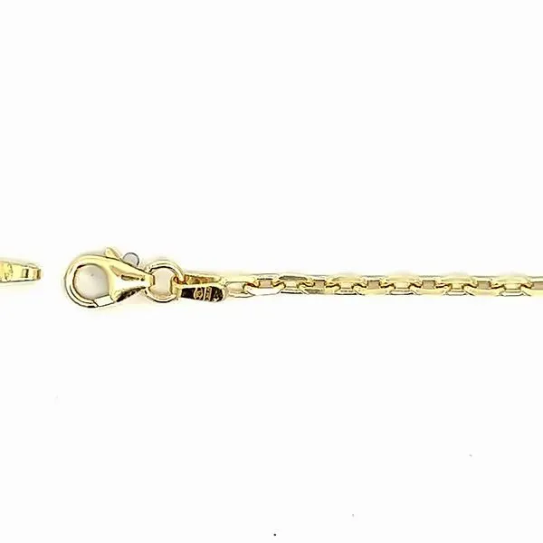 18K Yellow Gold 2.4mm Diamond Cut Anchor Link Chain Image 4 Arezzo Jewelers Elmwood Park, IL