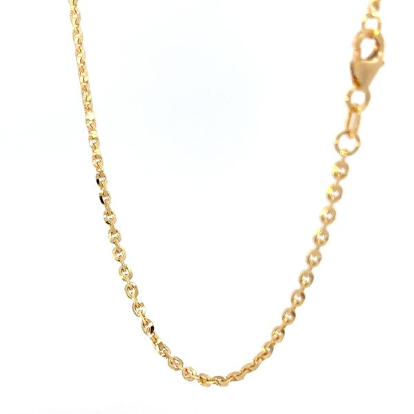 18K Yellow Gold 2.2mm Rolo Link Chain Image 2 Arezzo Jewelers Elmwood Park, IL