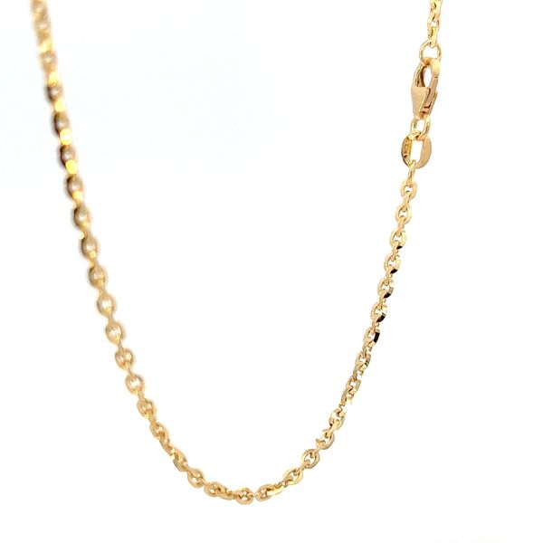 18K Yellow Gold 2.2mm Rolo Link Chain Image 3 Arezzo Jewelers Elmwood Park, IL