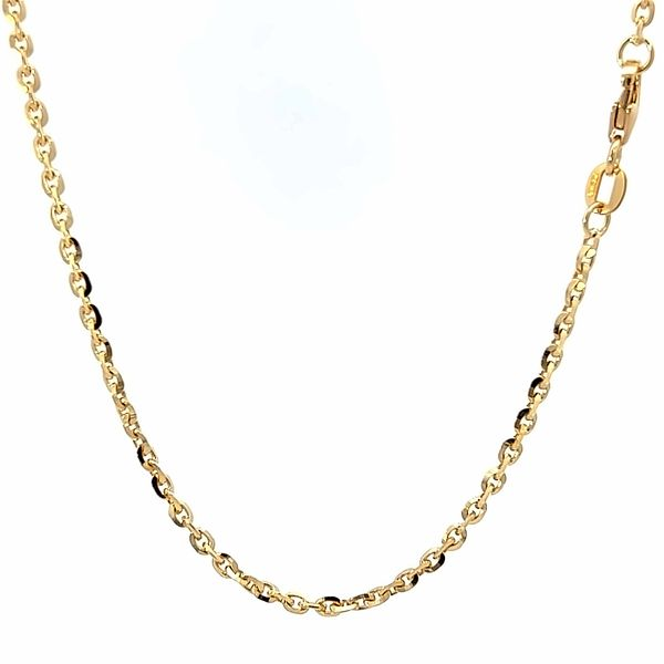 18K Yellow Gold 2.2mm Rolo Link Chain Arezzo Jewelers Elmwood Park, IL