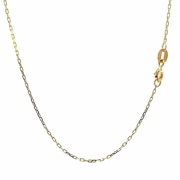18K Yellow Gold Long Oval D.C. Anchor 1.1mm Chain Arezzo Jewelers Elmwood Park, IL