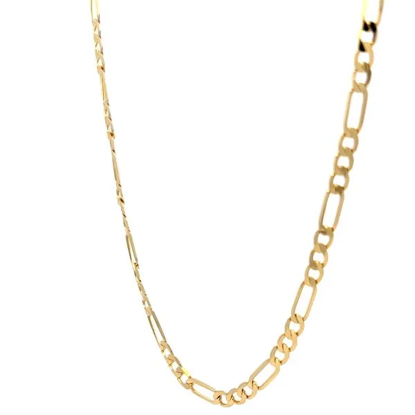 18K Yellow Gold 3.15mm Figaro Link Chain Image 4 Arezzo Jewelers Elmwood Park, IL