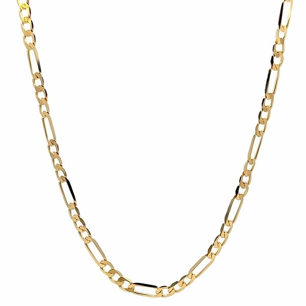 18K Yellow Gold 3.15mm Figaro Link Chain Arezzo Jewelers Elmwood Park, IL