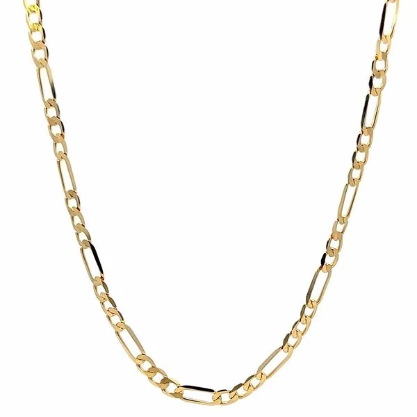 18k Yellow Gold 3.75mm Figaro Link Chain Arezzo Jewelers Elmwood Park, IL
