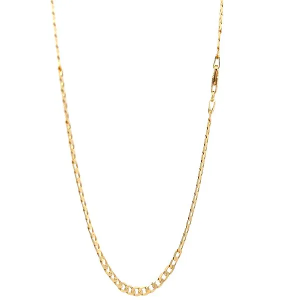 18K Yellow Gold 3.1mm Curb Link Chain Image 4 Arezzo Jewelers Elmwood Park, IL