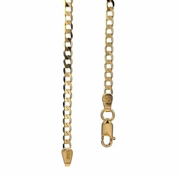 18K Yellow Gold 2.56mm Curb Link Chain Image 2 Arezzo Jewelers Elmwood Park, IL