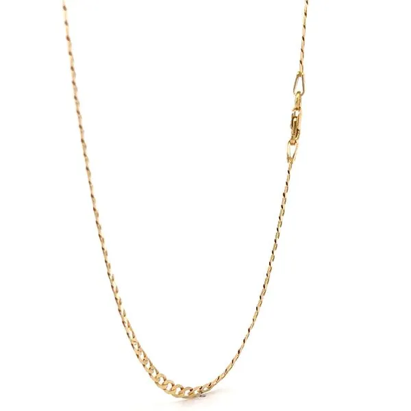 18K Yellow Gold 2.56mm Curb Link Chain Image 3 Arezzo Jewelers Elmwood Park, IL