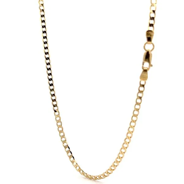 18K Yellow Gold 2.56mm Curb Link Chain Image 4 Arezzo Jewelers Elmwood Park, IL