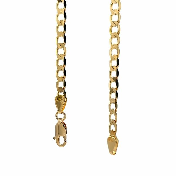 18K Yellow Gold 3.83mm Curb Link Chain Image 2 Arezzo Jewelers Elmwood Park, IL
