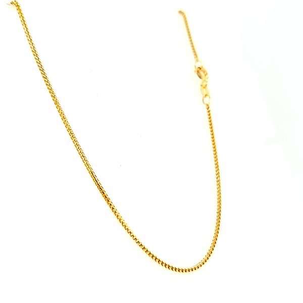 14k Yellow Gold 1.3mm Franco Link Pendant Chain Image 2 Arezzo Jewelers Elmwood Park, IL