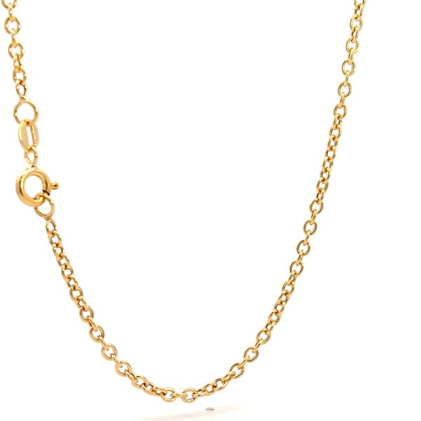 14K Yellow Gold 2.4mm Rolo Link Pendant Chain Image 3 Arezzo Jewelers Elmwood Park, IL