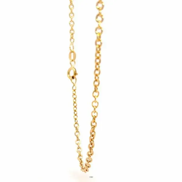 14K Yellow Gold 2.4mm Rolo Link Pendant Chain Image 4 Arezzo Jewelers Elmwood Park, IL