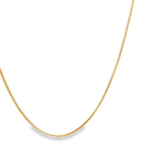 14K Yellow Gold 1.3mm Fancy Link Pendant Chain Image 3 Arezzo Jewelers Elmwood Park, IL