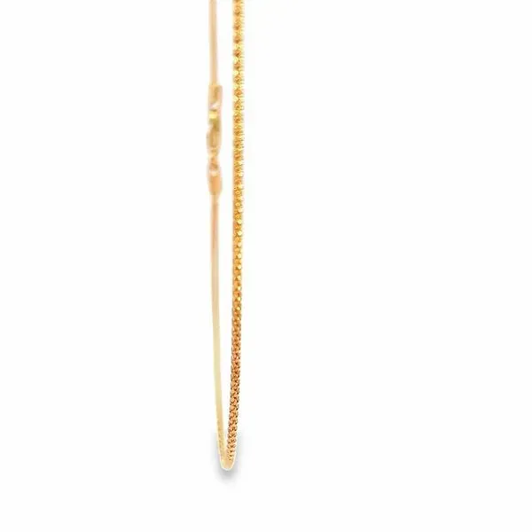 14K Yellow Gold 1.3mm Fancy Link Pendant Chain Image 4 Arezzo Jewelers Elmwood Park, IL