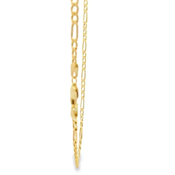 14k Yellow Gold 3.4mm Hollow Figaro Link Chain Image 3 Arezzo Jewelers Elmwood Park, IL