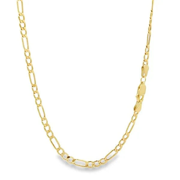 14k Yellow Gold 3.4mm Hollow Figaro Link Chain Arezzo Jewelers Elmwood Park, IL