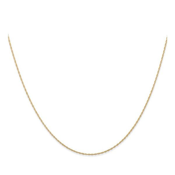 14k Yellow Gold Thin Rope Link Pendant Chain Image 2 Arezzo Jewelers Elmwood Park, IL