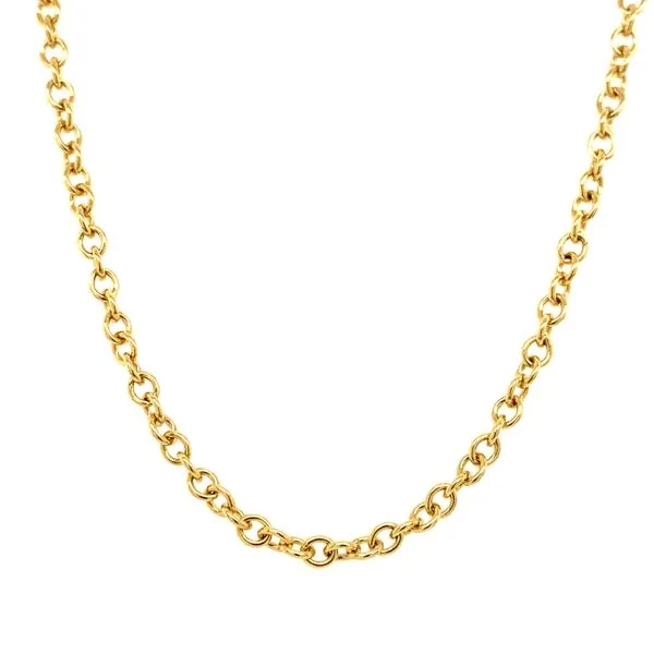 14k Yellow Gold 2.25mm Rolo Link Chain Image 2 Arezzo Jewelers Elmwood Park, IL