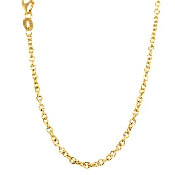 14k Yellow Gold 2.25mm Rolo Link Chain Arezzo Jewelers Elmwood Park, IL