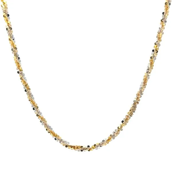 14k Two Tone Gold Fancy Popcorn Link Chain Arezzo Jewelers Elmwood Park, IL