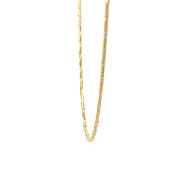 14k Yellow Gold Snake Link Chain Image 3 Arezzo Jewelers Elmwood Park, IL