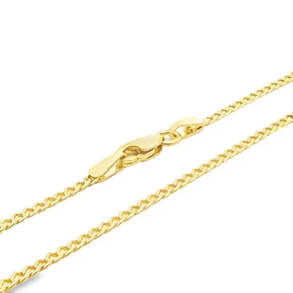 14k Yellow Gold 1.5mm Curb Link Chain Image 2 Arezzo Jewelers Elmwood Park, IL