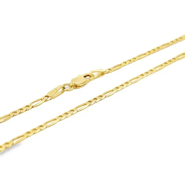 10k Yellow Gold 2mm Figaro Link Chain Image 2 Arezzo Jewelers Elmwood Park, IL