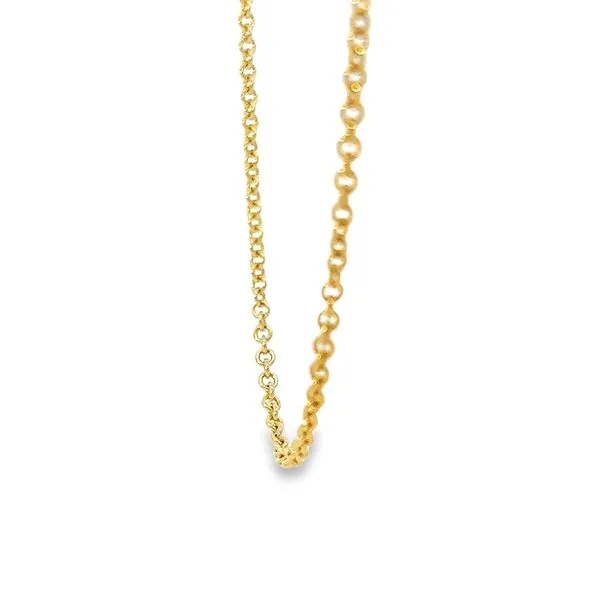 14k Yellow Gold Cable Link Pendant Chain Image 3 Arezzo Jewelers Elmwood Park, IL