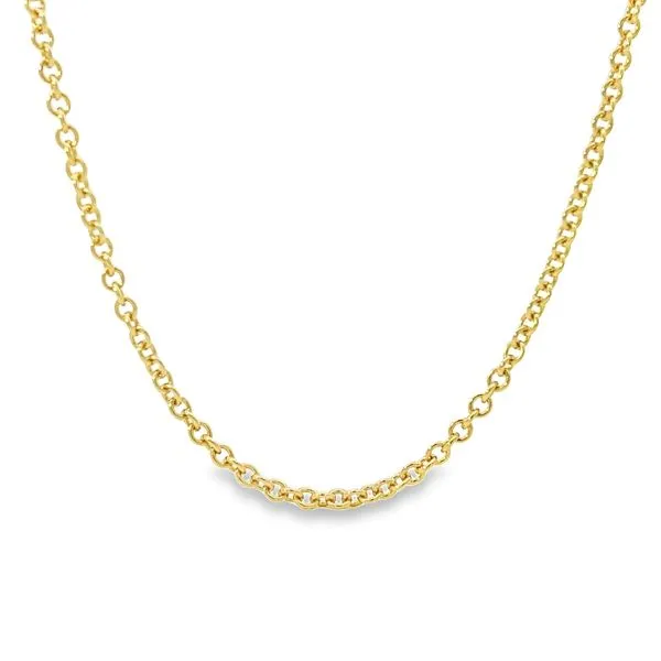 14k Yellow Gold Cable Link Pendant Chain Image 4 Arezzo Jewelers Elmwood Park, IL