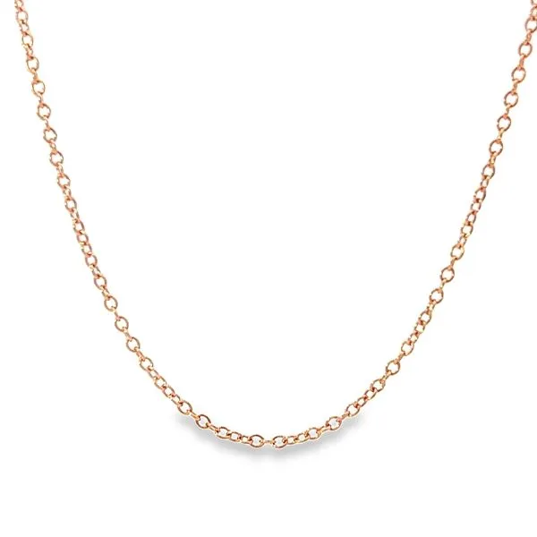 14k Rosé Gold Cable Link Pendant Chain Image 2 Arezzo Jewelers Elmwood Park, IL
