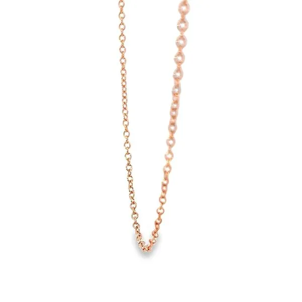 14k Rosé Gold Cable Link Pendant Chain Image 3 Arezzo Jewelers Elmwood Park, IL