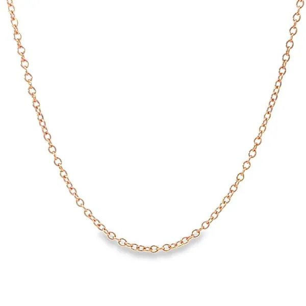14k Rosé Gold Cable Link Pendant Chain Image 4 Arezzo Jewelers Elmwood Park, IL
