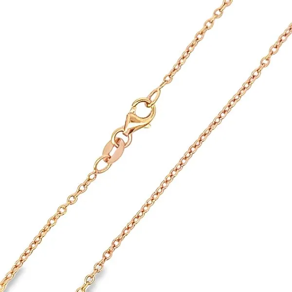 14k Rosé Gold Cable Link Pendant Chain Arezzo Jewelers Elmwood Park, IL