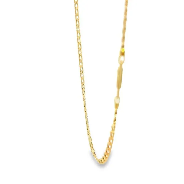 18K Yellow Gold 3mm Solid Curb Link Chain Image 5 Arezzo Jewelers Elmwood Park, IL