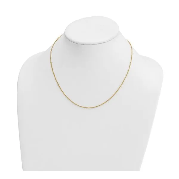 14K Yellow Gold Cable Link Pendant Chain Image 4 Arezzo Jewelers Elmwood Park, IL