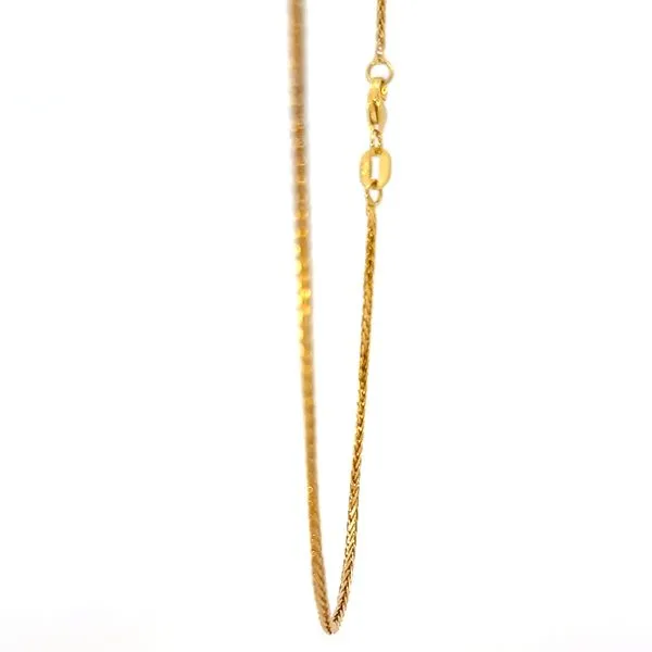 14k Yellow Gold 1.25mm Spiga Link Pendant Chain Image 3 Arezzo Jewelers Elmwood Park, IL