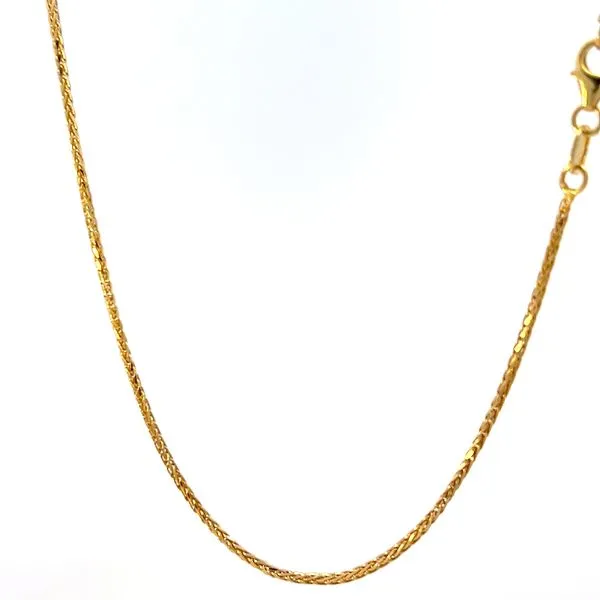 14k Yellow Gold 1.25mm Spiga Link Pendant Chain Image 5 Arezzo Jewelers Elmwood Park, IL