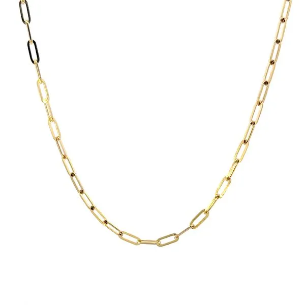 14k Yellow Gold 2mm Paperclip Link Chain Image 3 Arezzo Jewelers Elmwood Park, IL
