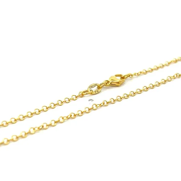 14k Yellow Gold 1.75mm Rolo Link Pendant Chain Image 2 Arezzo Jewelers Elmwood Park, IL