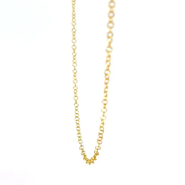 14k Yellow Gold 1.75mm Rolo Link Pendant Chain Image 3 Arezzo Jewelers Elmwood Park, IL