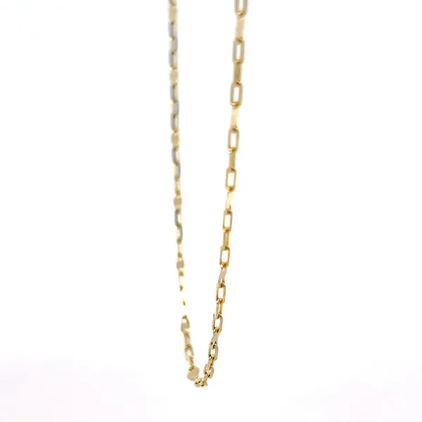 14K Yellow Gold 2mm Paperclip Link Pendant Chain Image 3 Arezzo Jewelers Elmwood Park, IL