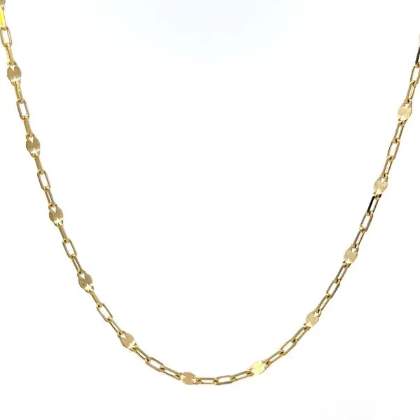 14K Yellow Gold 2mm Paperclip Link Pendant Chain Image 4 Arezzo Jewelers Elmwood Park, IL