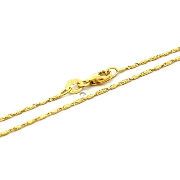 14k Yellow Gold 1mm Fancy Link Pendant Chain Image 2 Arezzo Jewelers Elmwood Park, IL