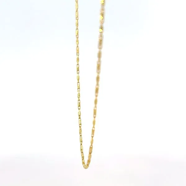 14k Yellow Gold 1mm Fancy Link Pendant Chain Image 5 Arezzo Jewelers Elmwood Park, IL