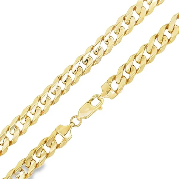 14 Karat Yellow Gold Solid Curb Link Chain Image 2 Arezzo Jewelers Elmwood Park, IL