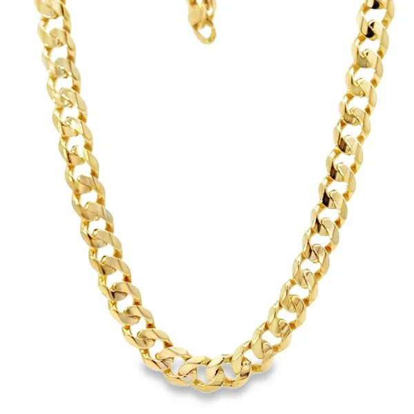 14 Karat Yellow Gold Solid Curb Link Chain Arezzo Jewelers Elmwood Park, IL