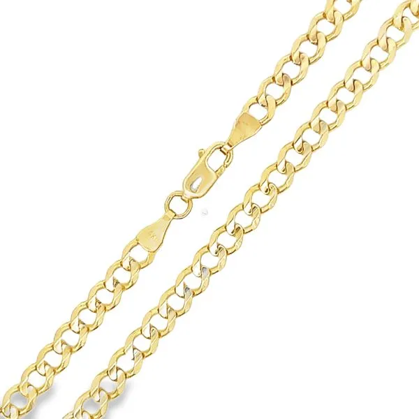 14k Yellow Gold 5mm Curb Link Chain Image 2 Arezzo Jewelers Elmwood Park, IL