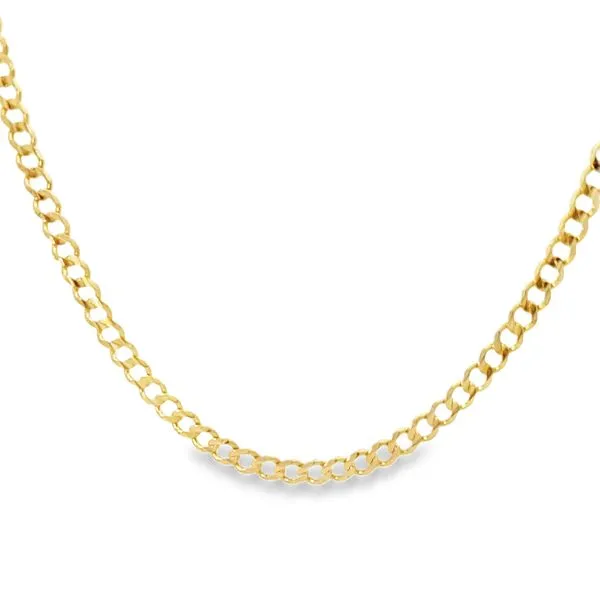 14k Yellow Gold 5mm Curb Link Chain Image 3 Arezzo Jewelers Elmwood Park, IL