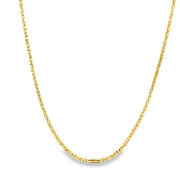 18k Yellow Gold Italian Link Pendant Chain Image 3 Arezzo Jewelers Elmwood Park, IL