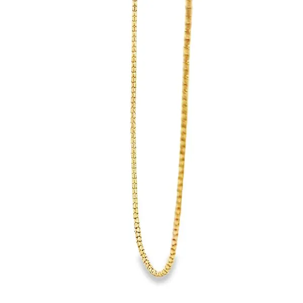 18k Yellow Gold Italian Link Pendant Chain Image 4 Arezzo Jewelers Elmwood Park, IL